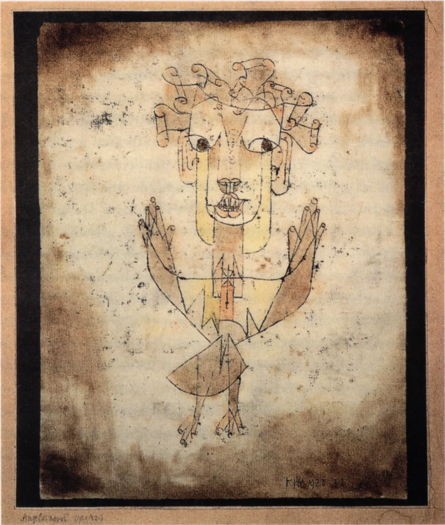 Paul Klee'nin Angelus Novus (1920) eserinin görseli